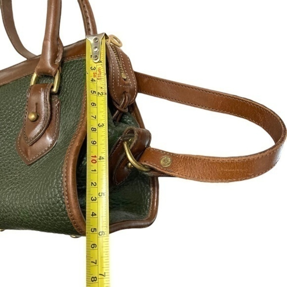 Dooney and Bourke A6 AWL rare green brown all weather leather satchel 2way bag - Picture 4 of 9